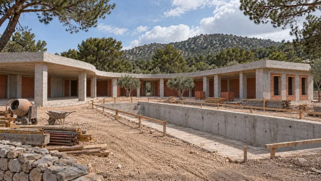 Fethiye Özel Villa — Yapım aşaması görselleştirmesi